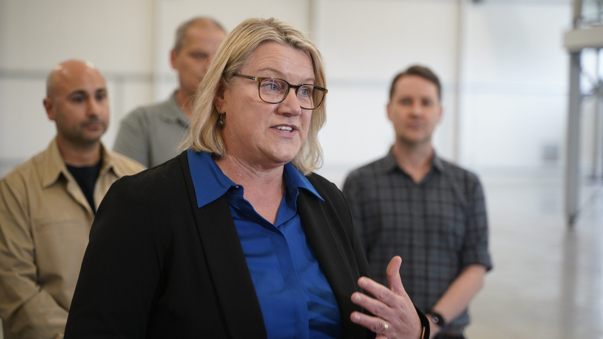 Minister for Mental Health Ingrid Stitt makes an announcement about the pill testing trial to be performed at future Victorian festival. 
