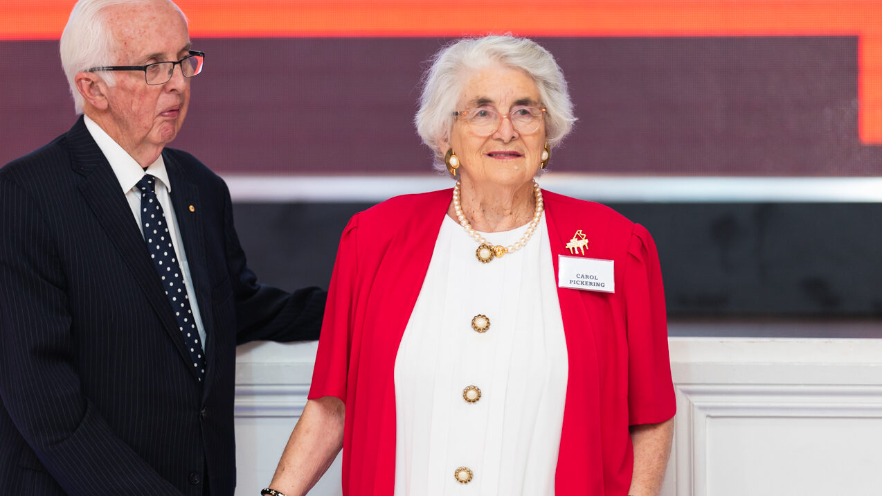 Carol Pickering and VMCH Board Chairman Julien O'Connell AO