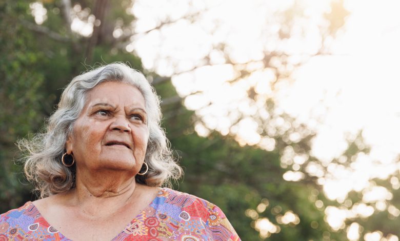 Portrait Of Elderly Aboriginal Australian Grandmother